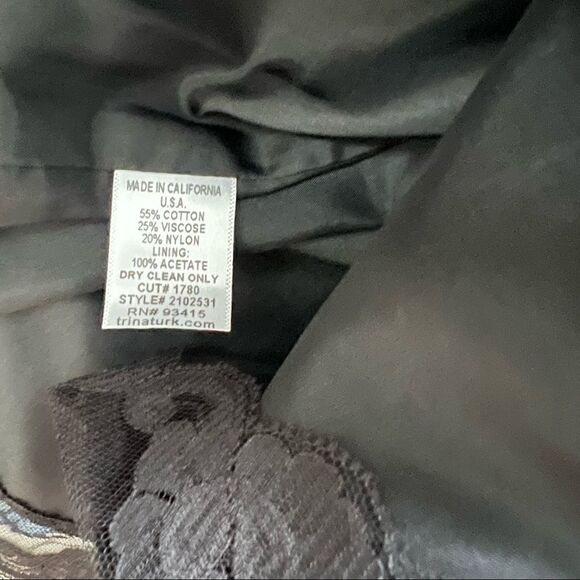 Trina Turk Black Strapless Dress w/ Front Bow Size 2 - Picture 8 of 8